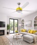 ITALEXPORT Effecinque 1255 Ventilatore da Soffitto 5 Pale Giallo