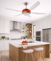 ITALEXPORT Effecinque 1256 5-Blade Red Ceiling Fan
