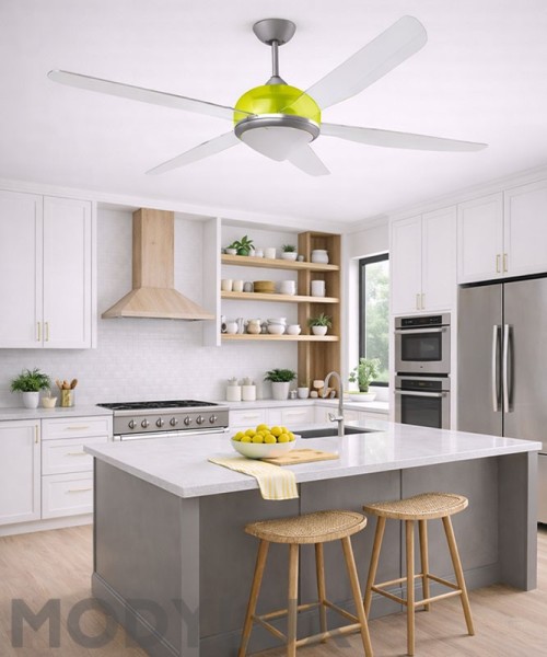 ITALEXPORT Effecinque 1255 Ventilatore da Soffitto 5 Pale Giallo