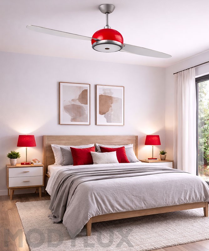 ITALEXPORT Effedue 6064 Ventilateur de Plafond Rouge 2 Pales