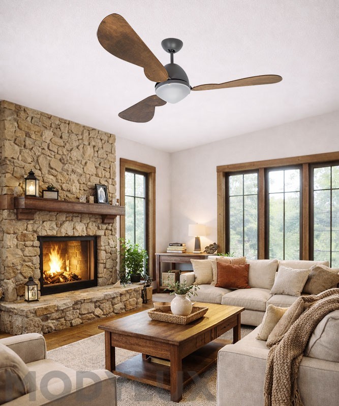 ITALEXPORT Leonardo 1263 Ceiling Fan with Corten LED Light