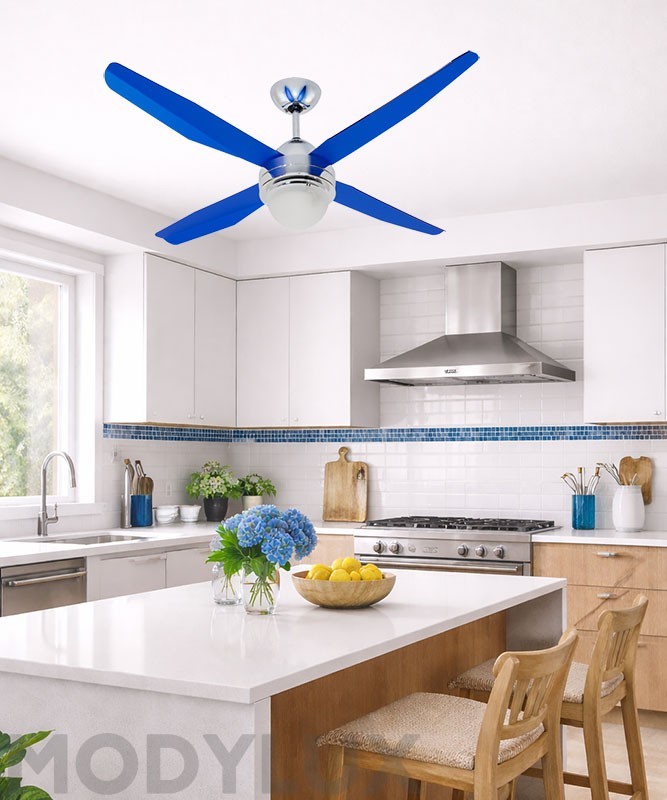 ITALEXPORT Lucciola 6001 Ventilateur de Plafond avec Lumière bleue