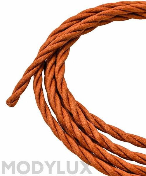 AI 9000/10/2075/MAT Câble Textile Tressé Coloris Brique