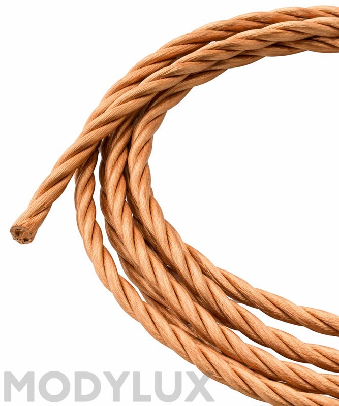 FAI 9000/10/2075/RAM Câble Textile Tressé Coloris Cuivre