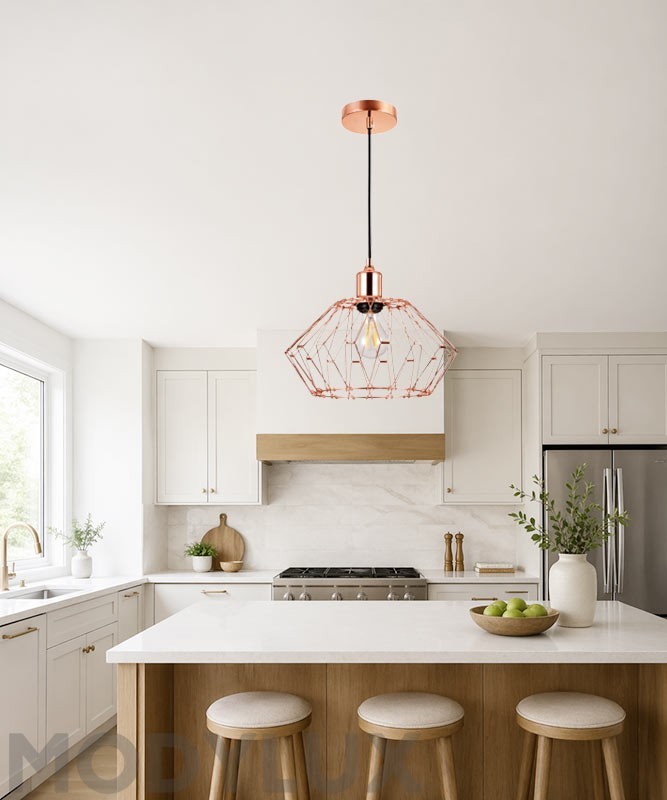 FAI Revolution 3910/RA Modern Chandelier with Transformable Shade - Copper