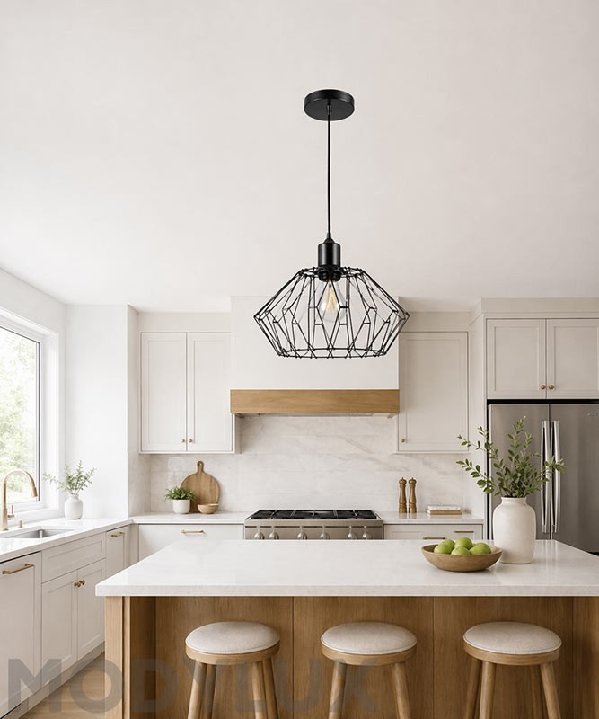 FAI Revolution 3910/NE Modern Convertible Chandelier Black